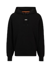 BOSS Black 100% Cotton Terry Hoodie With Contrast Logo - Image 7 of 7