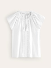 Boden White Millie Trim Detail Top - Image 5 of 5