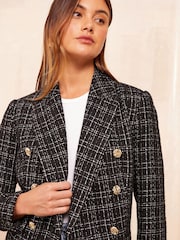 Friends Like These Black Boucle Double Breasted Blazer - Image 4 of 4