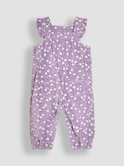JoJo Maman Bébé Lilac Daisy Floral Cord Dungarees And Top Set - Image 2 of 6