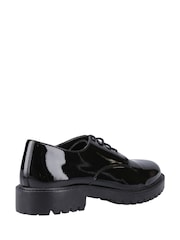 Hush Puppies Black Patent Aubrey Lace Up Senior School Shoes - Image 2 of 5