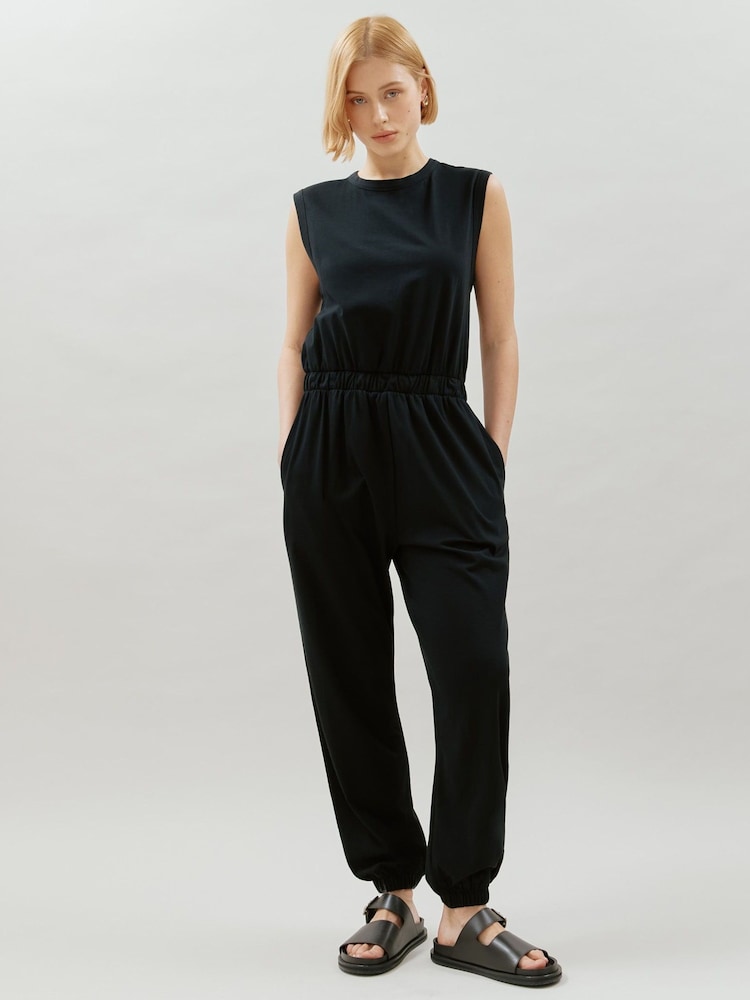 Albaray 100% Cotton Black Tank Jumpsuit - Image 1 of 5