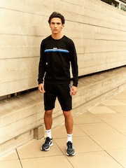 BOSS Black Stripe Logo Drawstring Jersey Shorts - Image 5 of 6