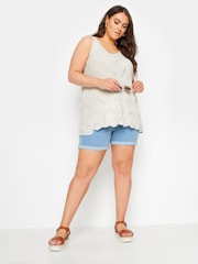 Yours Curve Natural Scallop Hem Vest - Image 2 of 5