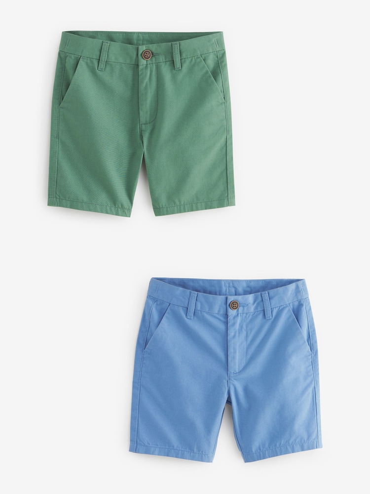 Blue/Green Chino Shorts 2 Pack (3-16yrs) - Image 1 of 5