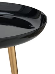 Pacific Black Seline Enamelled Table with Gold Legs - Image 6 of 6