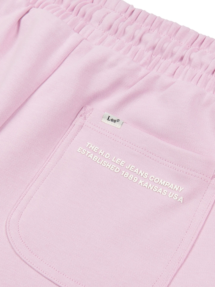 Lee Pink Girls Box Graphic Logo 100% Cotton Shorts - Image 3 of 4