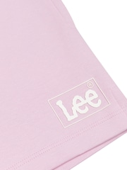 Lee Pink Girls Box Graphic Logo 100% Cotton Shorts - Image 4 of 4