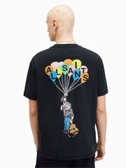AllSaints Black Lofty Crew Neck T-Shirt - Image 2 of 6