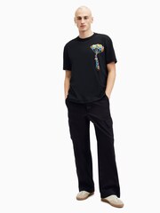 AllSaints Black Lofty Crew Neck T-Shirt - Image 3 of 6