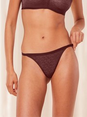 Triumph Signature Sheer String Brown Briefs - Image 1 of 5