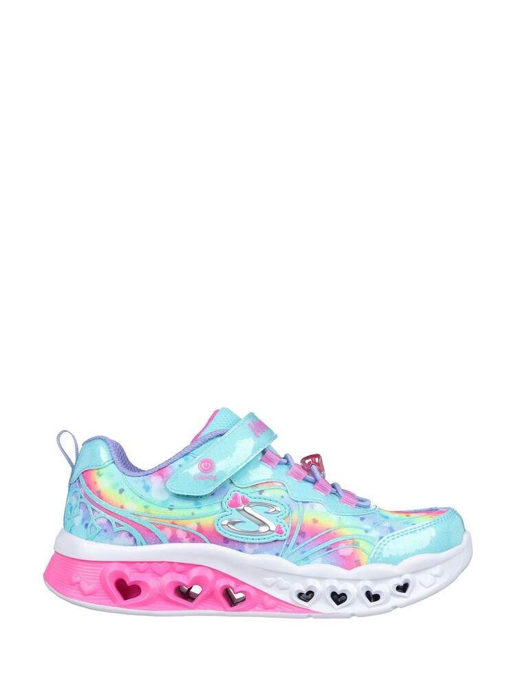 Skechers Blue Flutter Heart Lights Groovy Swirl Shoes - Image 1 of 3