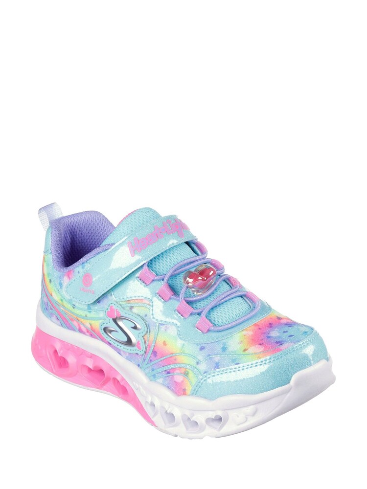 Skechers Blue Flutter Heart Lights Groovy Swirl Shoes - Image 2 of 3