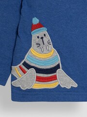 JoJo Maman Bébé Toffee Walrus Appliqué Pocket Top - Image 3 of 4