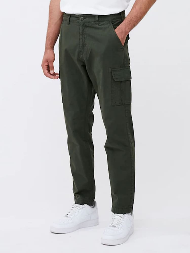French Connection Green 100% Cotton Ripstop Cargo Trousers - Image 1 of 4