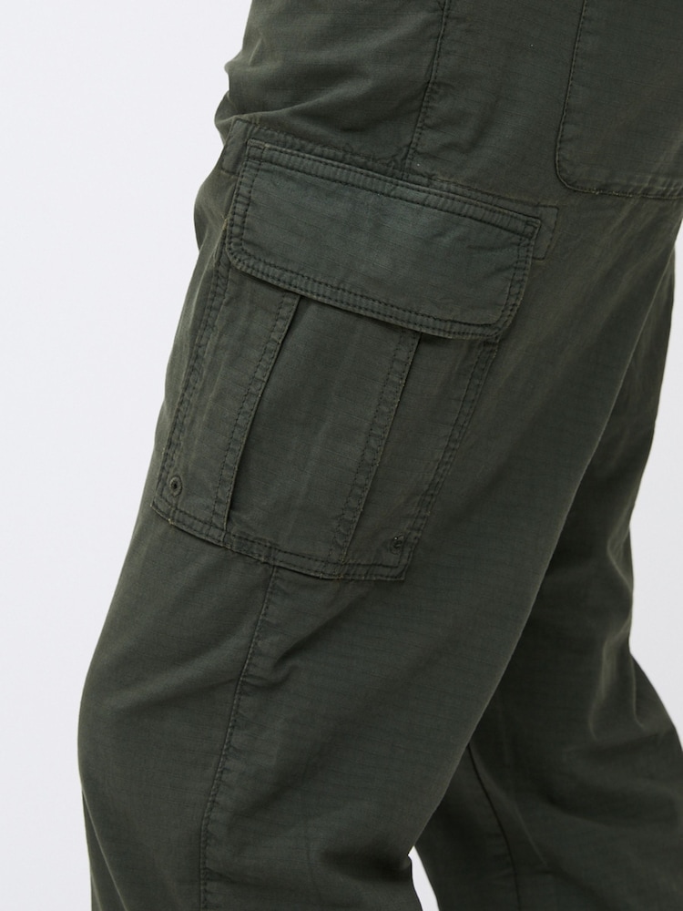 French Connection Green 100% Cotton Ripstop Cargo Trousers - Image 4 of 4