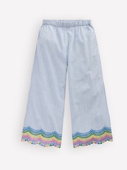Boden Blue Scallop Hem Trousers - Image 1 of 3