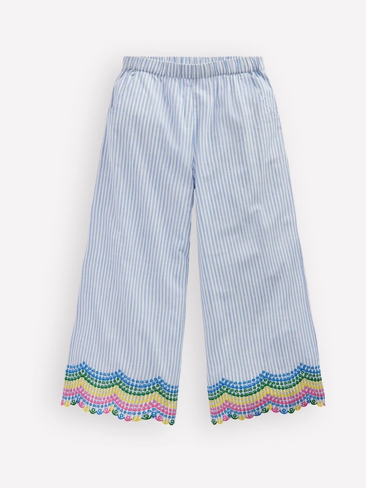 Boden Blue Scallop Hem Trousers - Image 1 of 3