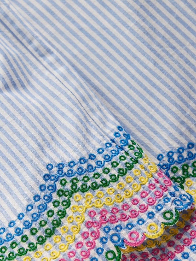 Boden Blue Scallop Hem Trousers - Image 3 of 3