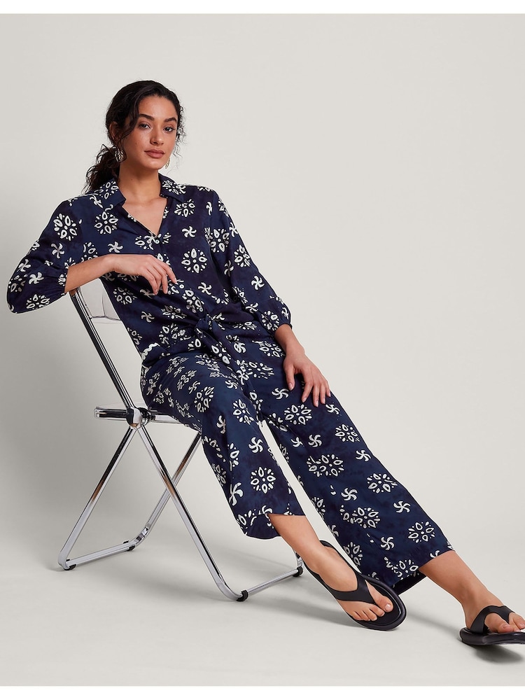 Monsoon Blue Loretta Batik Print Shirt - Image 2 of 4