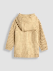 JoJo Maman Bébé Natural Knit Hooded Cardigan - Image 2 of 3