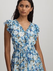Paige Silk Georgette Floral Print Mini Dress - Image 3 of 5
