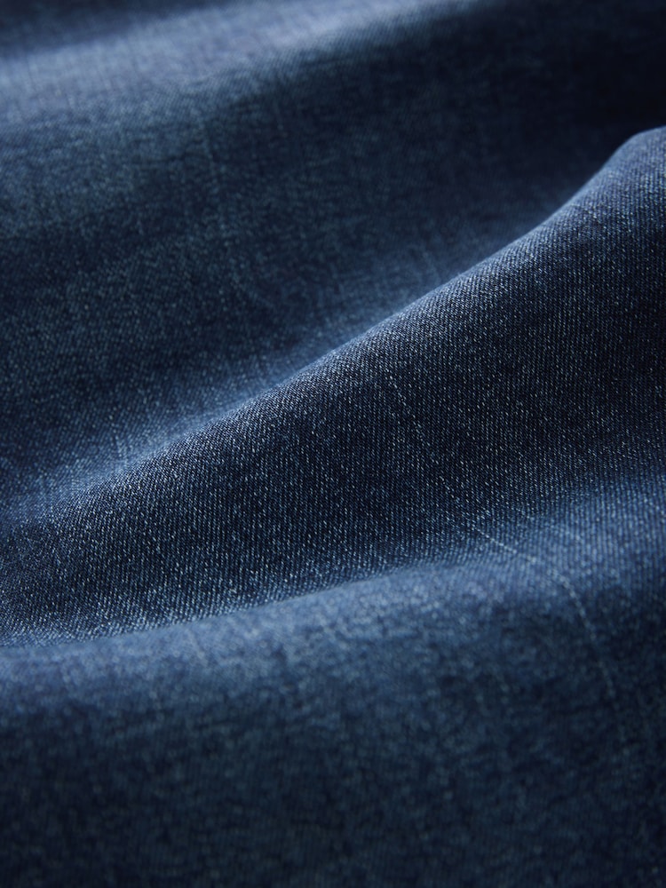 Bleu Mid/Noir Solid - Paquet 2 - Straight Fit Classic Jeans extensibles - Image 10 of 13