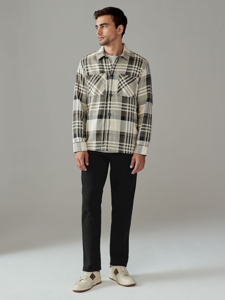 Bleu Mid/Noir Solid - Paquet 2 - Straight Fit Classic Jeans extensibles - Image 3 of 13