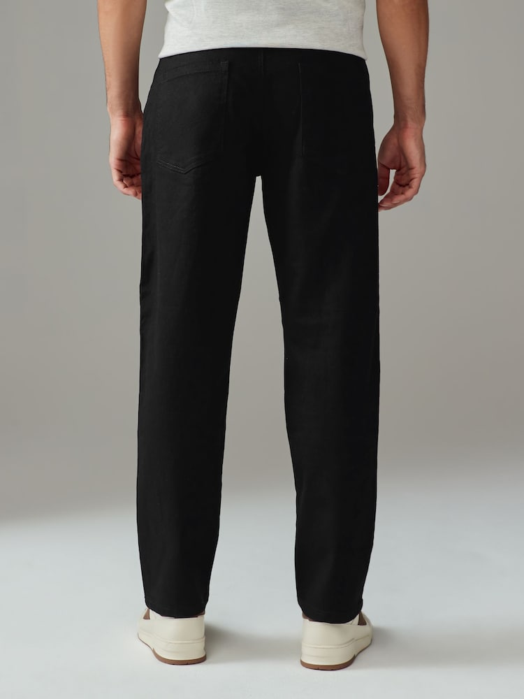 Bleu Mid/Noir Solid - Paquet 2 - Straight Fit Classic Jeans extensibles - Image 6 of 13