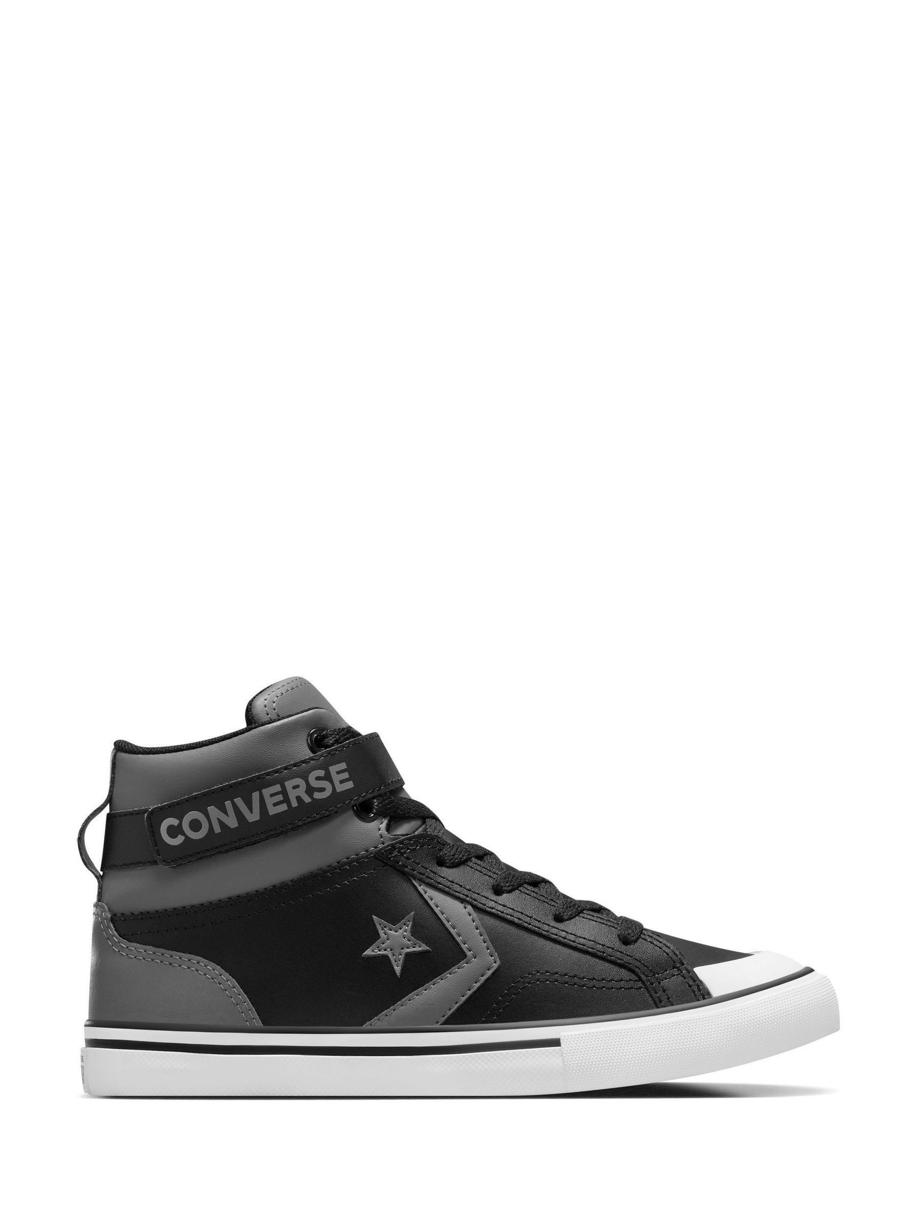 Buy Converse Grey Youth High Pro Blaze Strap Leather Trainers from Next USA