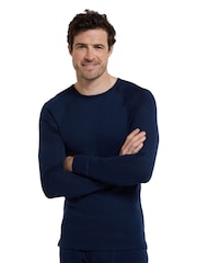 Mountain Warehouse Blue Merino Mens Round Neck Thermal Top - Image 2 of 4