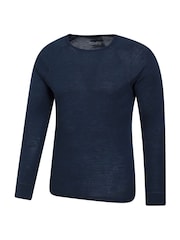 Mountain Warehouse Blue Merino Mens Round Neck Thermal Top - Image 3 of 4
