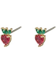 Oliver Bonas Red Sierra Strawberry Stud Earrings - Image 1 of 6