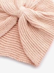 Peach Pink/Gold Sparkle Baby Knitted Turban Hat (0mths-3yrs) - Image 2 of 2