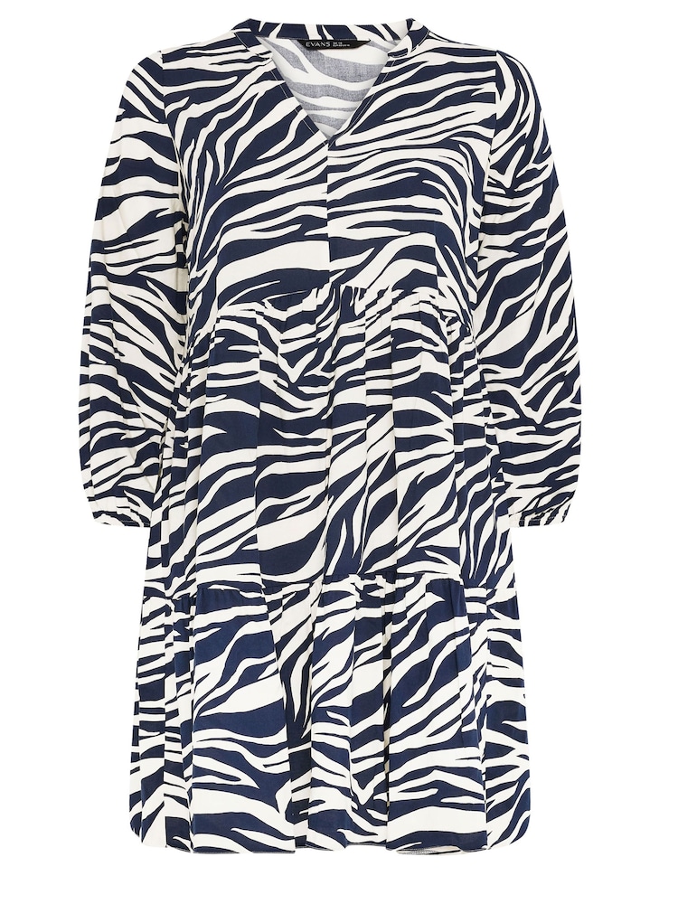 Evans Curve Tiered Zebra Print Dress - Bild 6 von 6