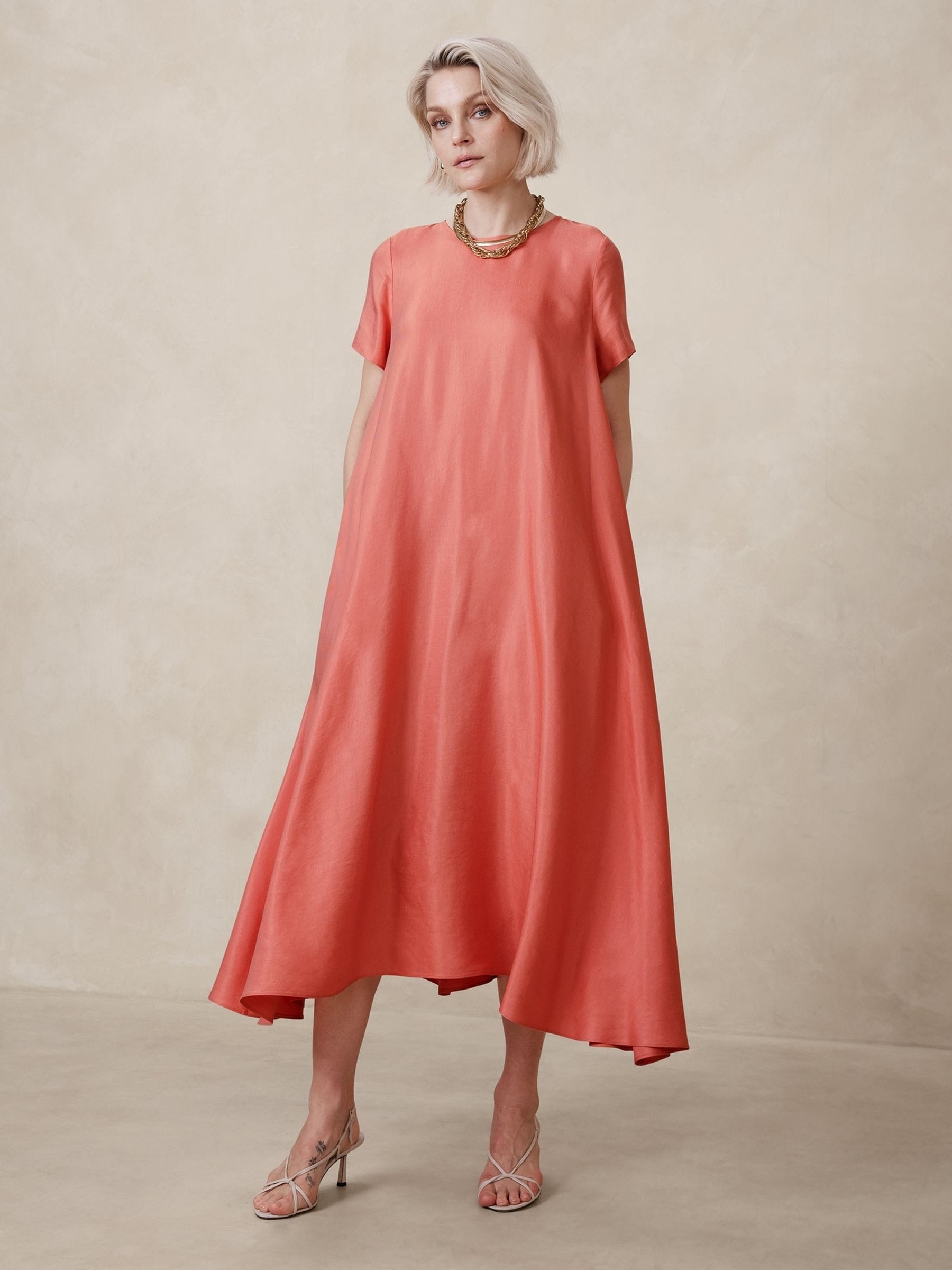 Buy Banana Republic Pink Aurelia Linen Blend Maxi Dress from Next Luxembourg