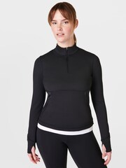 Sweaty Betty Black Therma Boost Running Half Zip Sweat Top - Image 2 of 5