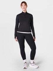 Sweaty Betty Black Therma Boost Running Half Zip Sweat Top - Image 4 of 5
