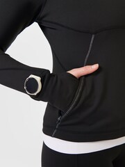 Sweaty Betty Black Therma Boost Running Half Zip Sweat Top - Image 5 of 5