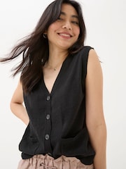 FatFace Theodora Black Knit Tank - Image 1 of 5