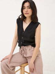 FatFace Theodora Black Knit Tank - Image 3 of 5