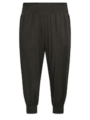 Yours Curve Black Shirred Harem Trousers - Image 5 of 5