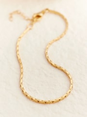 Gold Plated Sterling Silver Sleek Snake Chain Bracelet - Image 3 of 4