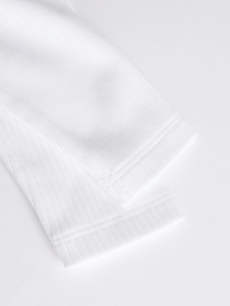 Blanc - Manches longues Rib Bébé Body 5 Pack - Image 7 of 8