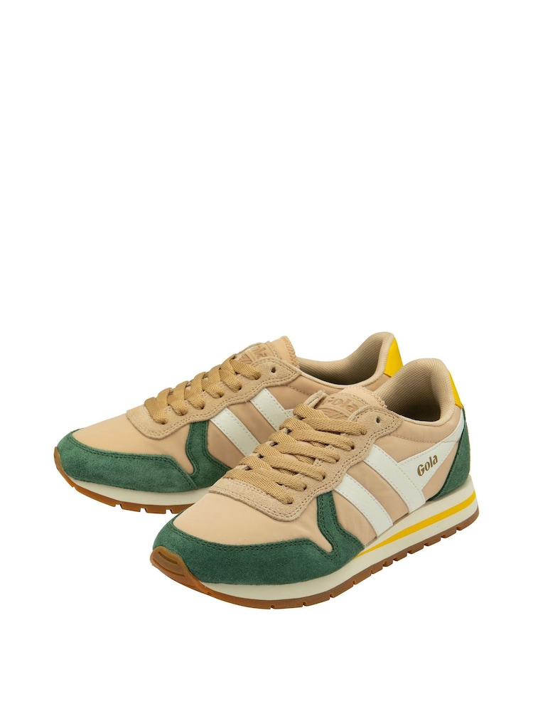 Gola Natural Ladies Daytona Chute Nylon Lace-Up Trainers - Image 2 of 4