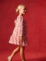 Baker by Ted Baker Gold All Over Sequin Bow Back Dress - Image 1 of 9