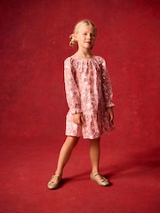 Baker by Ted Baker Gold All Over Sequin Bow Back Dress - Image 4 of 9