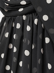 Mango Black Asymmetrical Printed Blouse - Image 6 of 6
