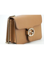 Gucci Beige Calf Leather Dollar Brown Shoulder Bag - Image 3 of 5