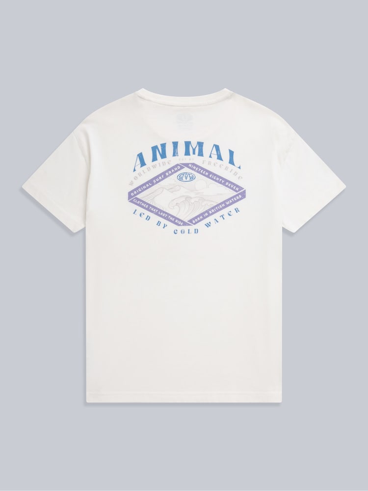 Animal White Organic Graphic Leena T-Shirt - Image 2 of 6